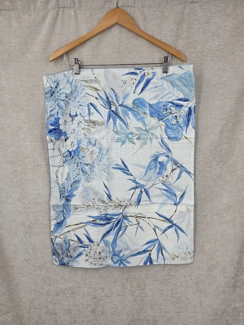 Southern Living Serenna Duvet Cover Mini Set 2 Shams Cotton Full Queen Blue Leaf